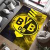 Borussia Dortmund Logo Teppich für Wohnzimmer Schlafzimmer Zuhause Sofadekoration, rutschfeste Bodenmatte für Kinder