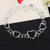 1pcs Nice   Copper heart Bracelets for woman men lady luxury Fashion Party Wedding Jewelry Christmas Gifts 20CM