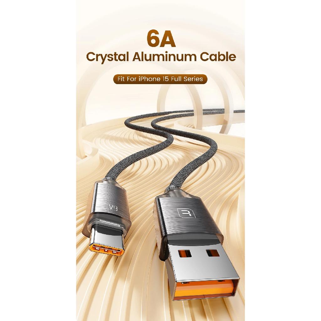 Toocki 6A USB Type C Cable Fast Charging Charger Cable USB A To Usb C For iPhone 15 Samsung Xiaomi Huawei Oppo Oneplus Data Cord