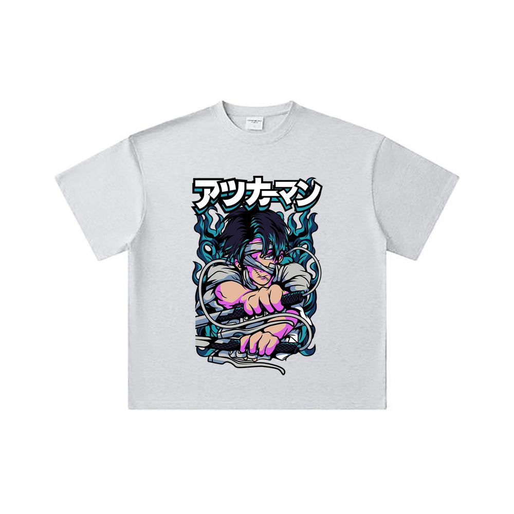 260 GSM Double Yarn 32 Count 100% Cotton Attack On Titan V7 Levi Print Unisex Heavy Cotton T Shirt