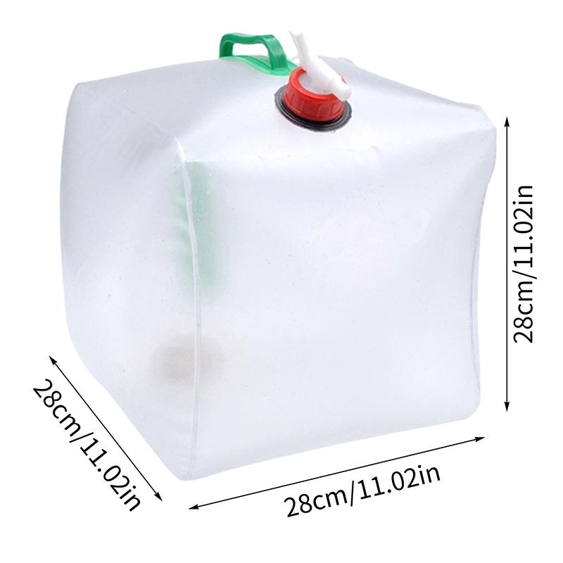Zewnętrzny 20L składany worek na wodę Duża pojemność przenośny pojemnik na wodę Czajnik plastikowe wiadro Sprzęt kempingowy