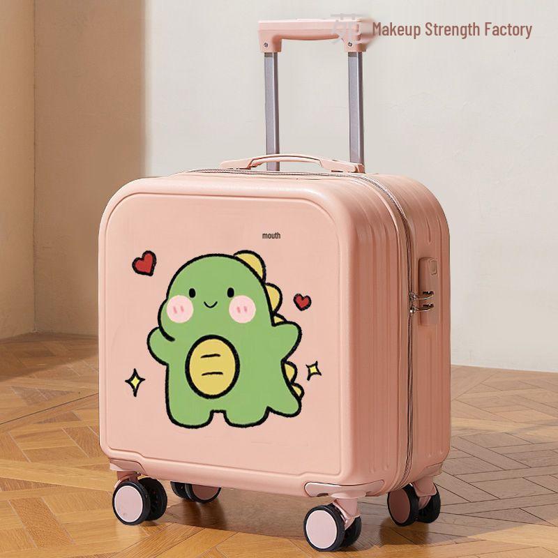 Children's Cartoon Carry-on Suitcase for Boys & Girls, Small Trolley with Password Lock