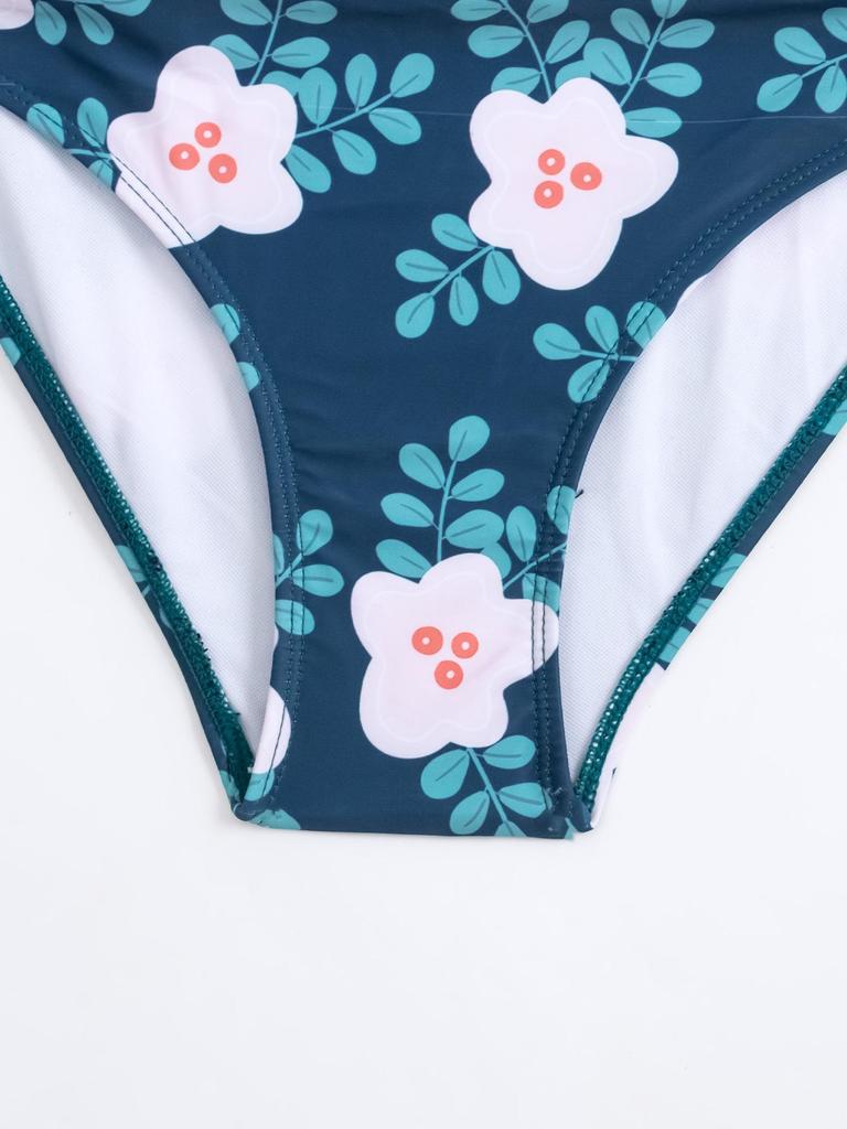 Floral One-Piece Slimming Fashion Women's Bikini Swimsuit
