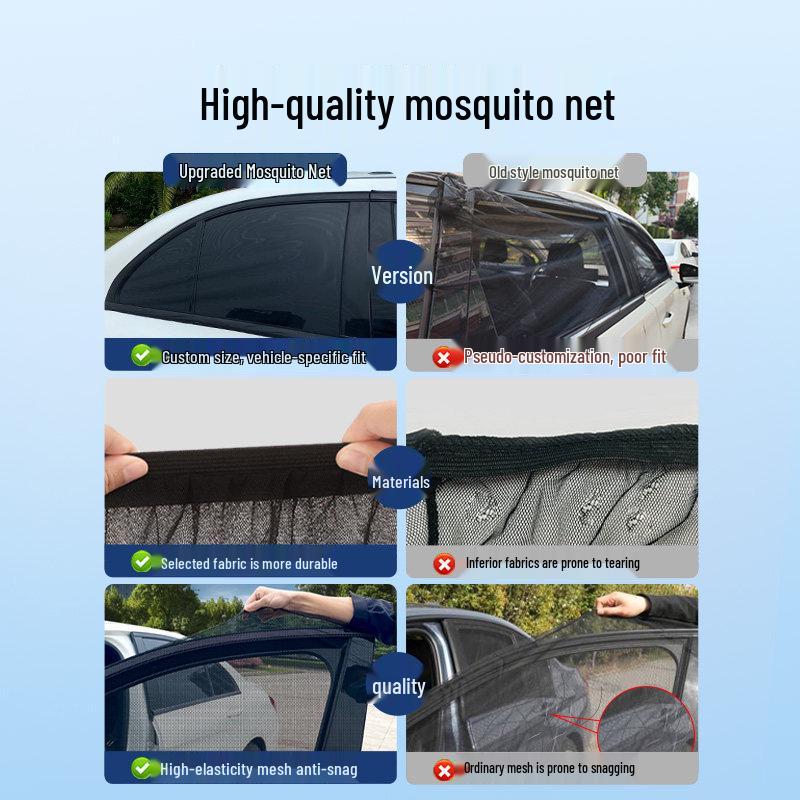 Car Door Mosquito Screen Mesh: Insect-Proof Sunshade for Windows