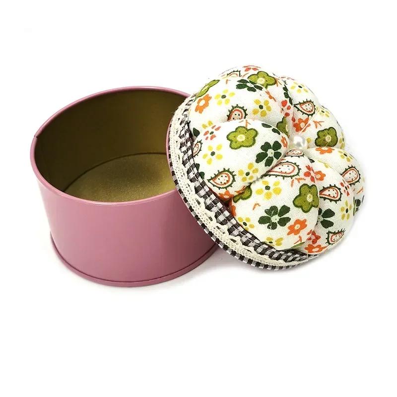 

1x Pincushion and Sewing Supplies Storage Box Floral DIY Sewing Tools Home Cross-stitch Sewing Accessories