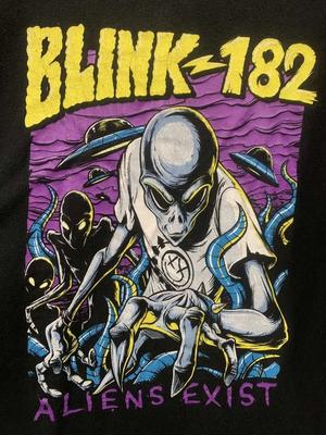 Vintage Blink-182 Aliens Exist Unisex Cotton T-shirt Short Sleeve S-5XL M407