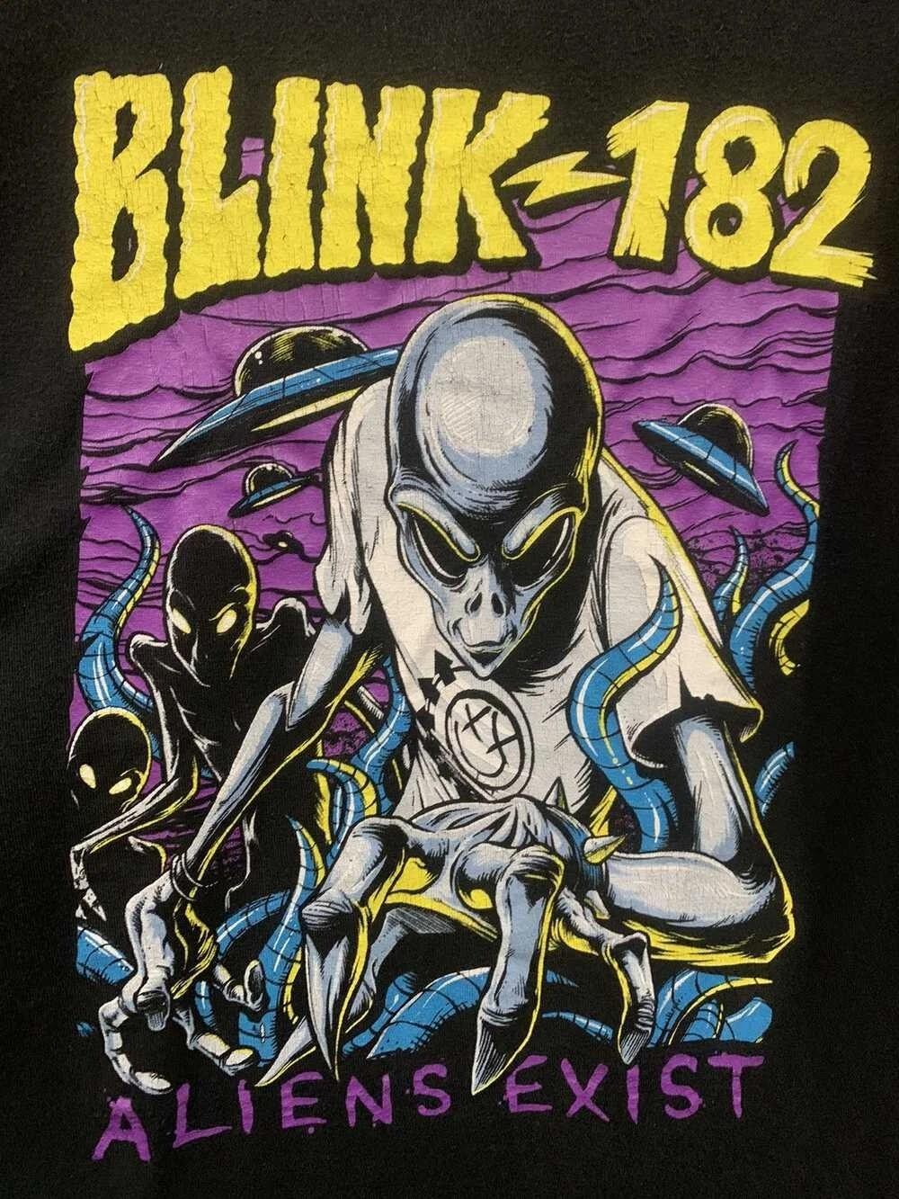 Vintage Blink-182 Aliens Exist Unisex Cotton T-shirt short sleeve S-5XL M407 S