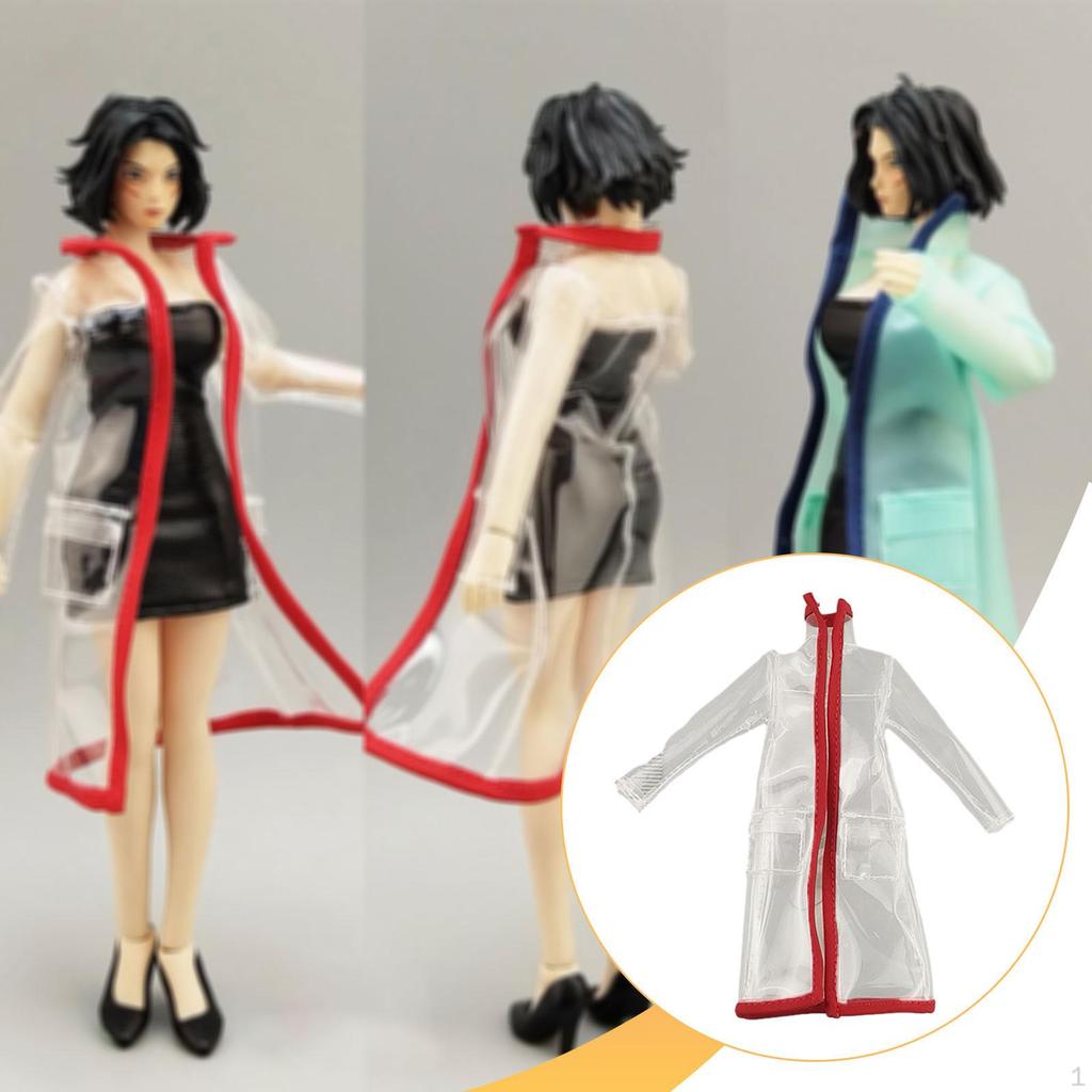 1/12 Regenmantel Kapuzenpullover Lange Jacke Cosplay Puppe Deko Figur Zubehör Trendige Miniatur