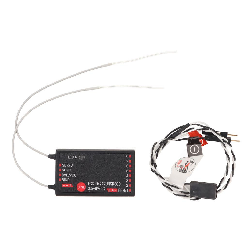 FS SR8 2.4GHz 8 Channel Receiver Double Antenna Bidirectional Receiver for RC Helicopters Engineering Vehicles