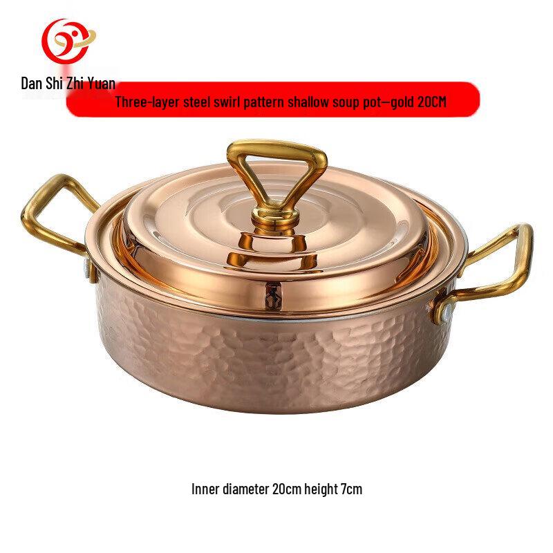 Danshi Zhiyuan 201 Stainless Steel Hammered Soup & Hot Pot 20CM