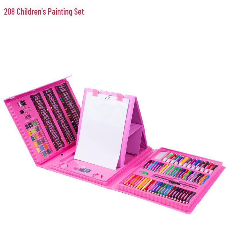 208-Piece Children s Art Set: Watercolor Pens & Colored Pencils for Painting