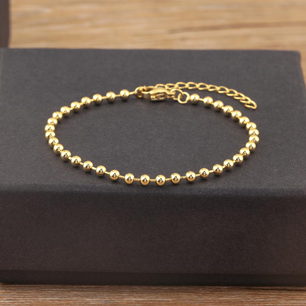 Nidin Hot Sale Original Design Round Beads Charm Bracelets Adjustable 4 Sizes For Women Fashion Versatile Jewelry Accessories