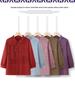 Summer 2025 Fashionable Chiffon Top for Middle-Aged and Elderly Women - Seven-Sleeve Design
