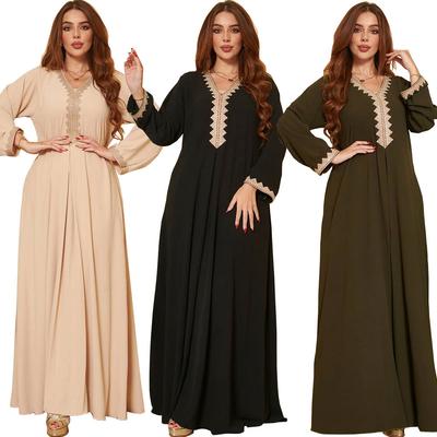 Muslim Women's Rhinestone Dress Robe