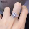 Lindon Classic Copper Alloy Zircon Ring Ladies Jewelry Wedding Promise Party Gift