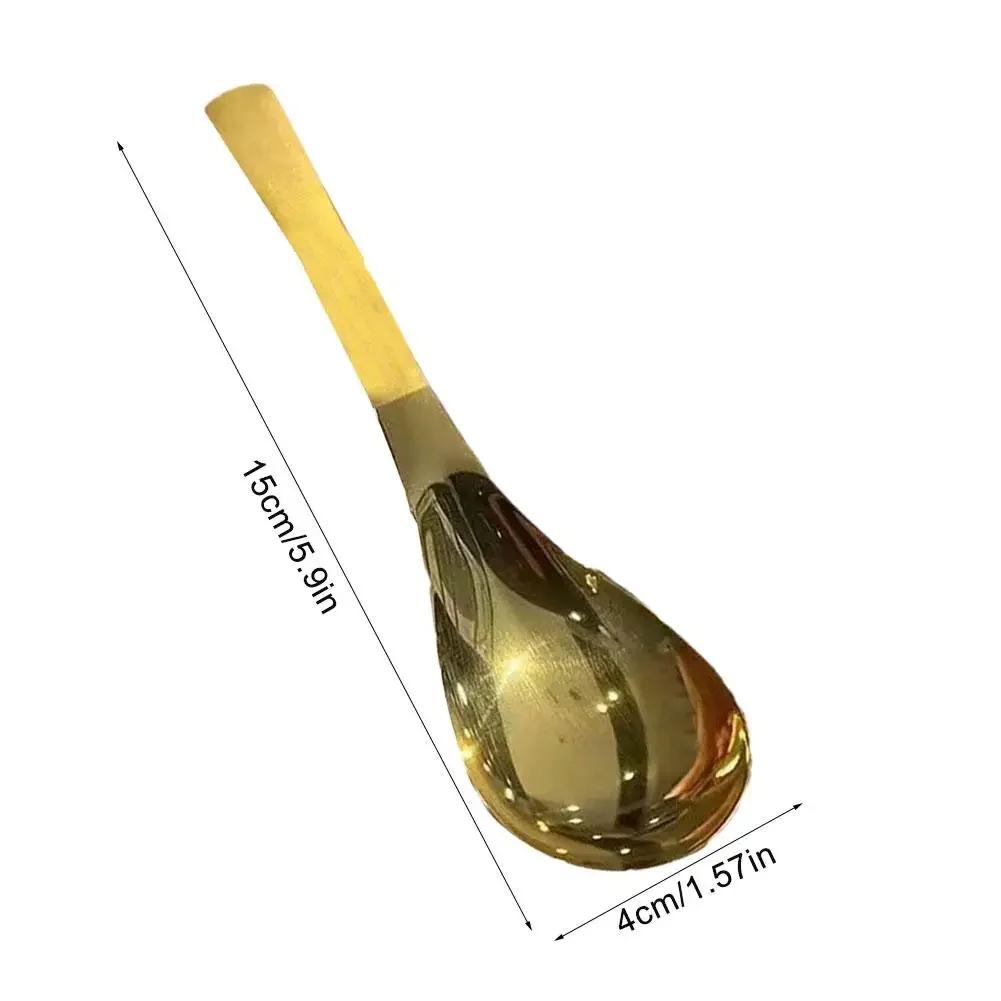 Korean Stainless Steel Thickening Spoon Creative Long Handle Hotel Hot Pot Spoon Soup Ladle Home Kitchen Essential Tools
