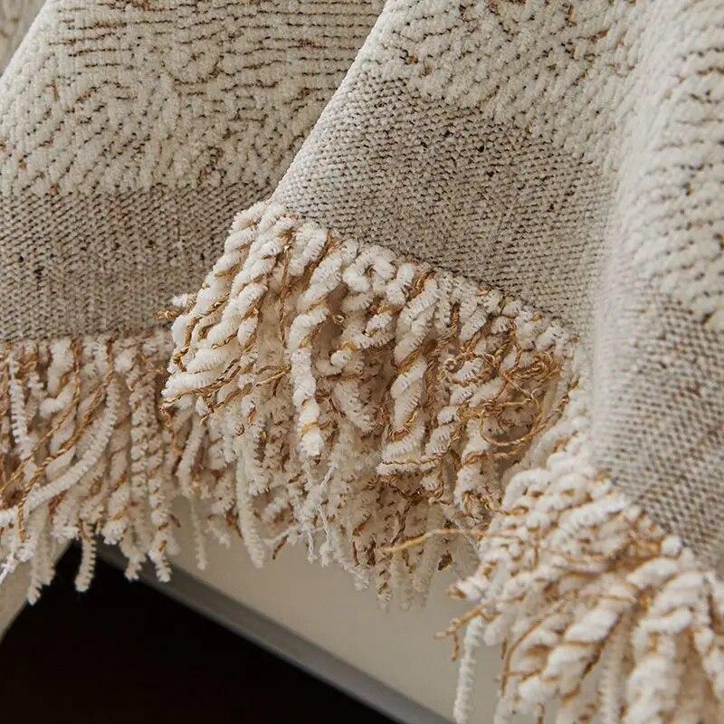 Double Sided Chenille Sofa Cover,All Seasons Blanket Sofa Towel,Living Room Sofa Cover,Anti-cat Scratch Cover