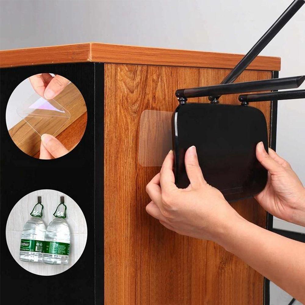 Transparent Easy To Cut Waterproof Reusable Fixing Pad Double Sided Tape Adhesive Stickers