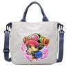 One Piece Canvas Bags Luffy Cartoon Anime Figures Print Shoulder Bag Outdoor Large Capacity Trendy Crossbody Handbag Gifts Poseable Articulated Scale