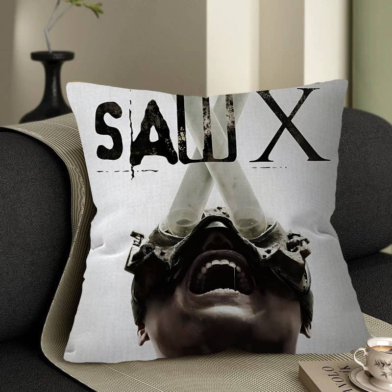 Classic Horror Movie S-Saw Cushion Cover Inches Farmhouse Decor Home Throw Pillow Covers For Couch Decorations