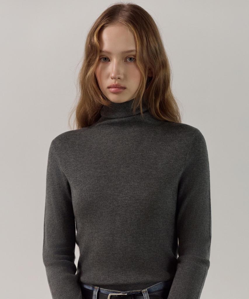 ELLIOTI Silent Highneck Knit Ts_4Color