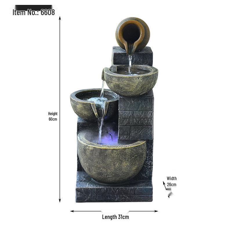 Corner Rockery Fountain Waterflow Ornament: Garden