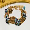 Elegant Retro Palace Style Fashionable Light Luxury Geometric Shape Necklace Bracelet Earring Set High-End Women'S Jewelry