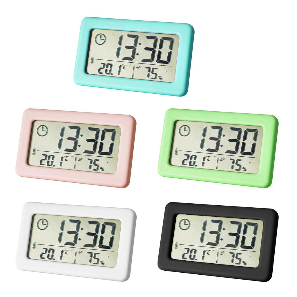 Electronic Clock Featuring Large LCD Display and Accurate Temperature Humidity Meter Sensor