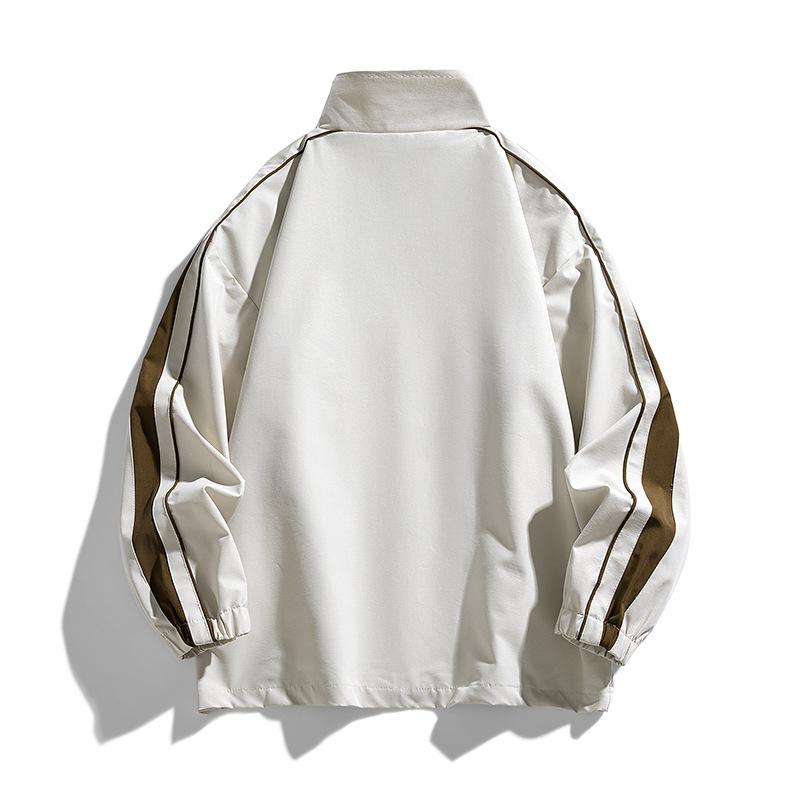 New Casual and Fashionable Jacket Men's Sports Jacket Men's Jacket Men's Striped Trendy Jacket