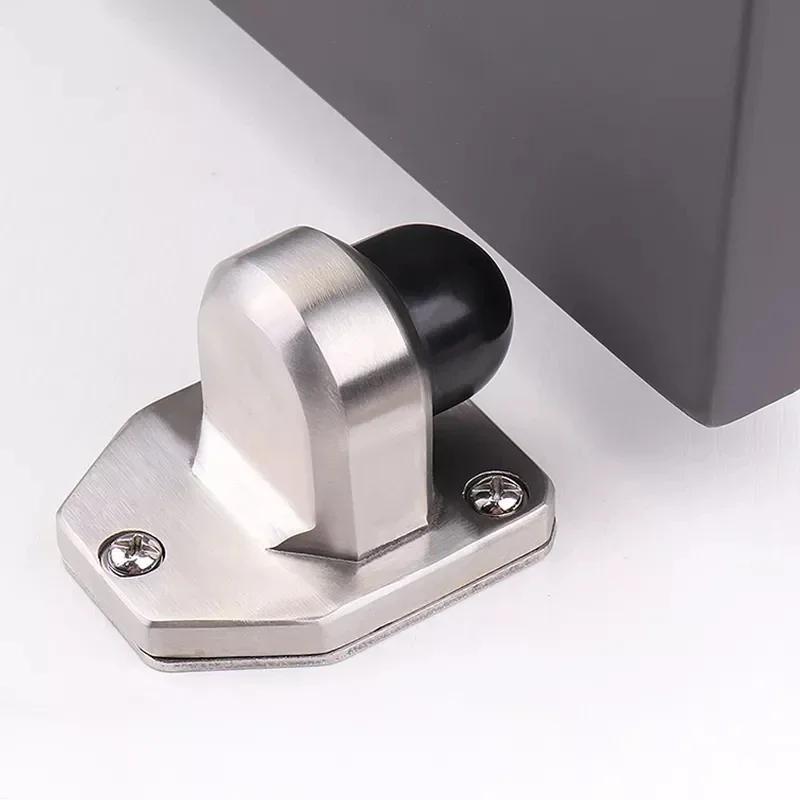 Stainless steel door limiter, powerful anti collision rubber, door stopper for heavy duty doors, protect and reduce noise