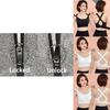 Soutien-gorge de sport rembourré sans coutures pour femme à impact élevé avec fermeture éclair sur le devant et bretelles réglables