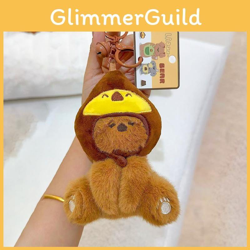 Adorable Plush Koala And Sloth Bear Keyring With Wearing A Headgear For Gifts