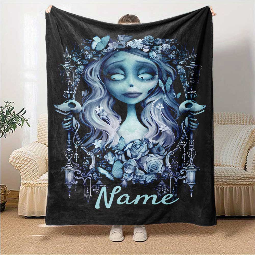 Warner (4) Customize Your Name Blanket Cozy Customizable Blanket Comfortable Suitable for Sofa Office Chair Home Decor Couch Ideal for All Seasons