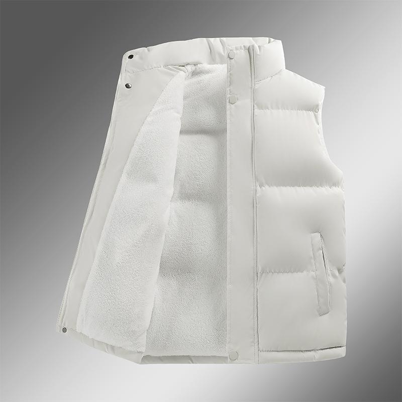 New Autumn and Winter Velvet Vest Men's Solid Color Vest Korean Version Trendy Brand Thickened Warm Men's Jacket