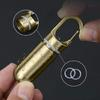Multipurpose Keychain Pills Holder Durable Brass Pills Case Keychain Mini Capsules Storage for Camping and Hiking