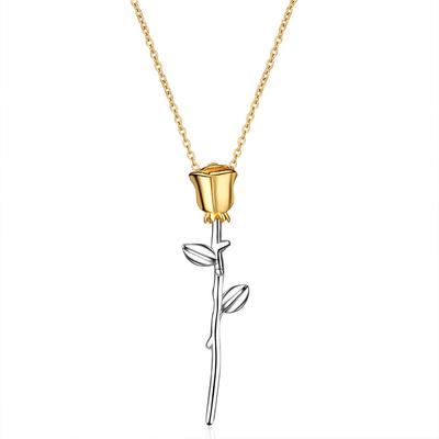 Rose Short Collarbone Chain Women's Small Fresh Flower Pendant Temperament Fashion Girlfriend Gift Neck Jewelry
