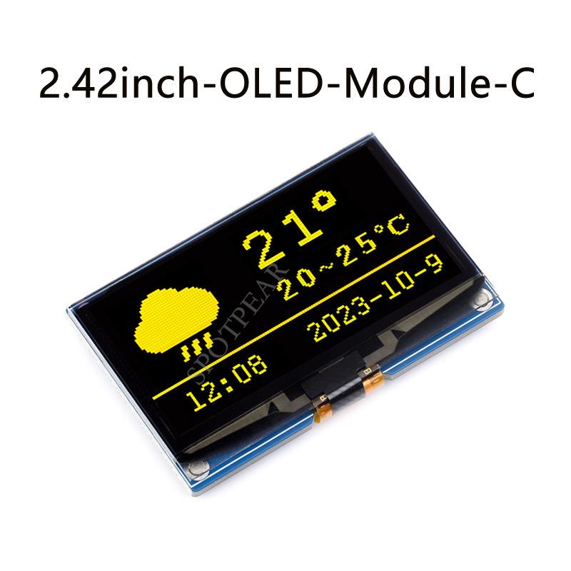 2.42" OLED Display Module, 128x64, SPI/I2C Communication