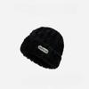 Warm Plush Pullover Hat Plush Winter Cap Fashion Stripe Hat  Safety Helmet