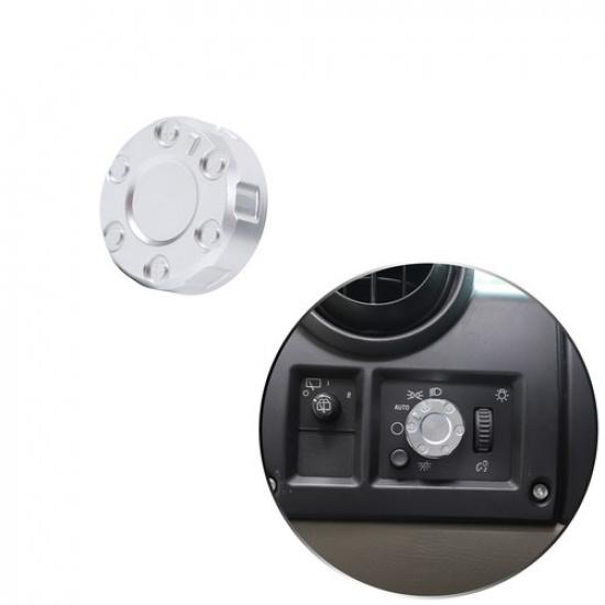 Silver Mecha Headlight Switch Knob Cover Trim Ring For Hummer H2 2003-2007