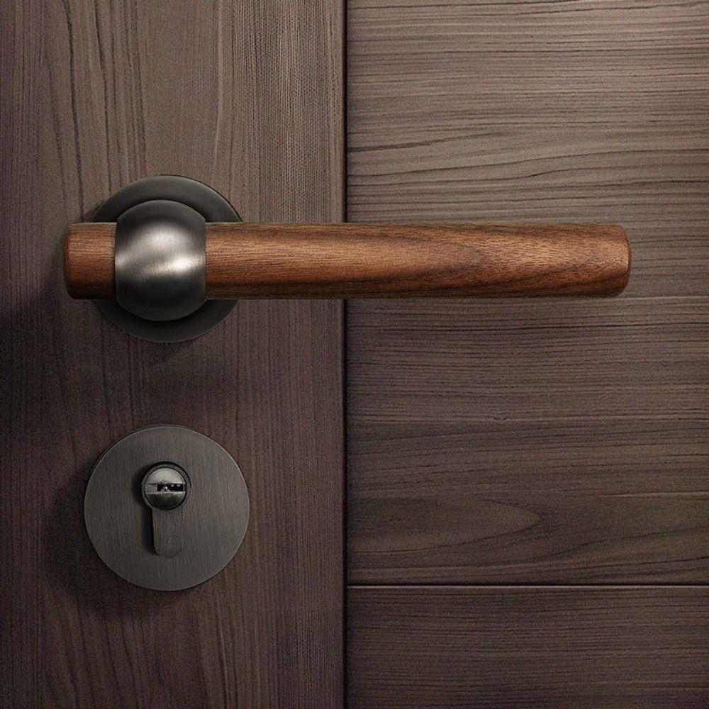 Wood Grain Magnetic Lock Magnetic Doors Handle Safety Feature Door Lock  Indoor Door