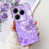 Cover For Tecno Spark 20 Pro Plus Back Bumper Spark 20Pro 20C Colorful Butterfly Flower Painting Phone Case Black Soft Silicone