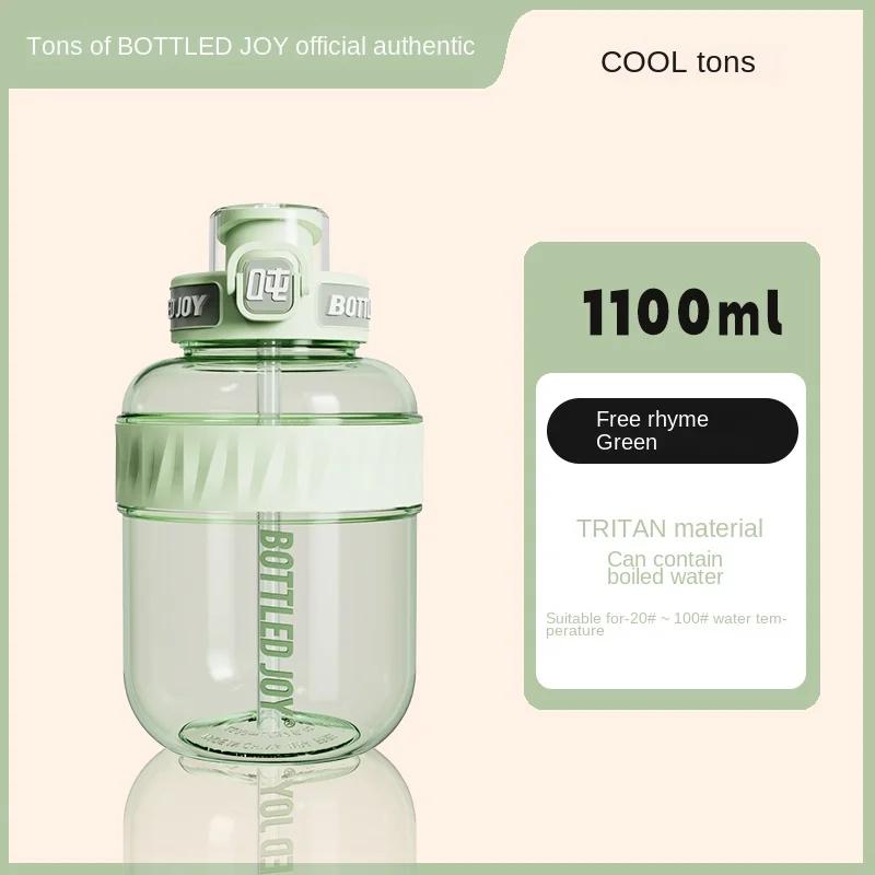 BOTTLED JOY Wang Yibo Tritan Malzeme Büyük Göbek Şişe Büyük Kapasiteli Taşınabilir Kettle Sevimli Öğrenci Çift Yaz Su Şişesi