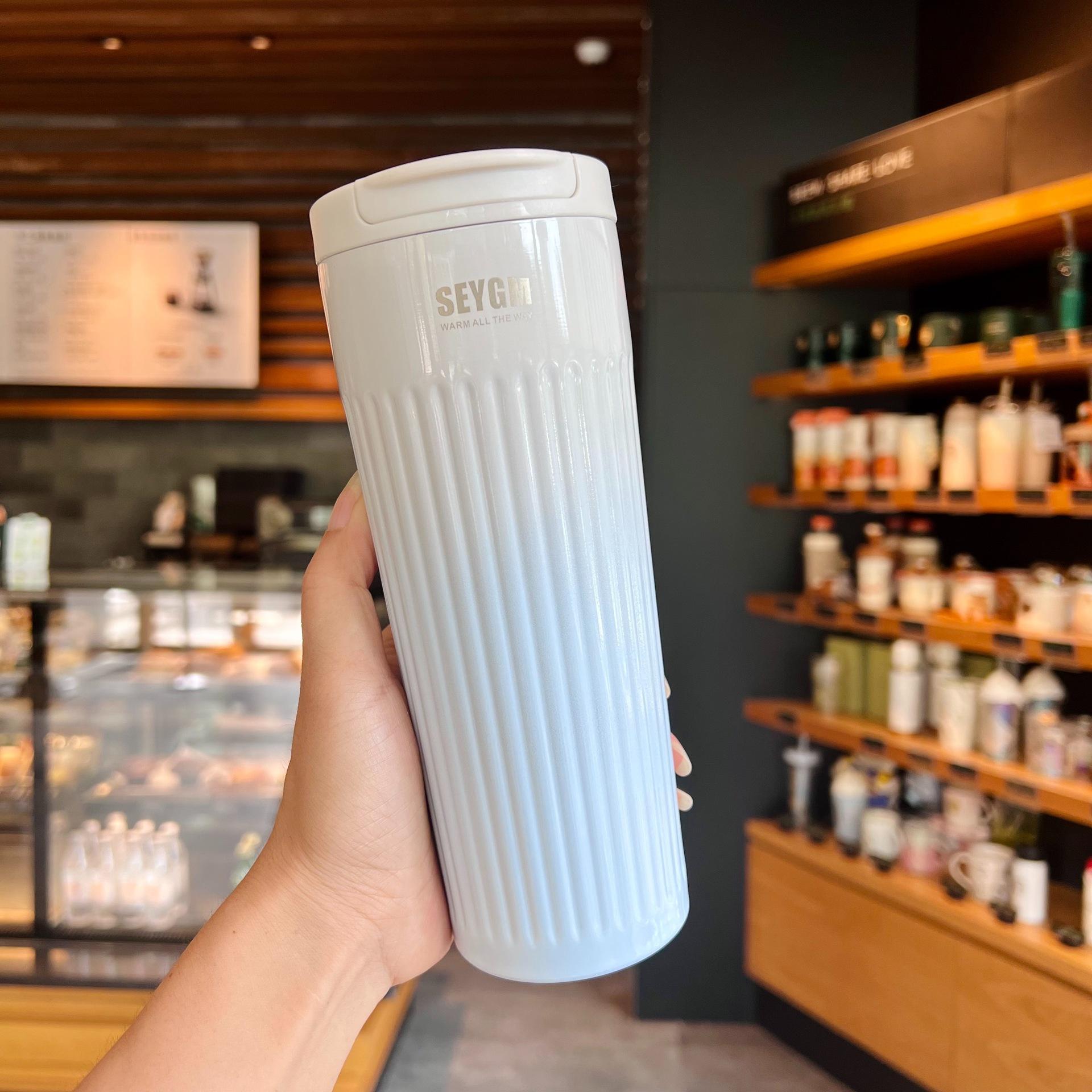 

500 мл градиентный термос из нержавеющей стали для кофе, термокружка, герметичные термосы, кофейная чашка для девочек, дорожная кружка 500ml