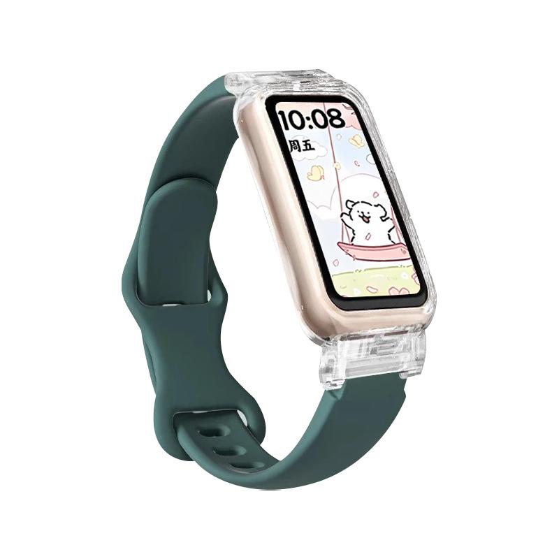 For Band 9/8/10 & Honor Band 6/7 Silicone 12mm Snap Button Watch Strap Huawei 6/honor 67