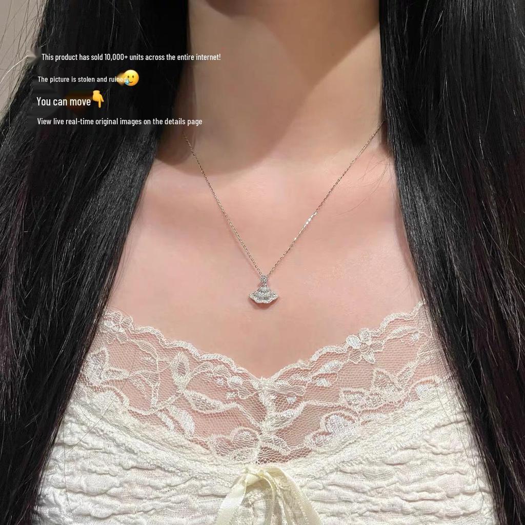 S925 Princess Skirt Hem Necklace: Luxurious, Fade-Resistant Clavicle Chain - Perfect High-End Birthday Gift for Women