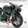 1:12 Kawasaki H2R Ninja ZX-6R Modelo de Motocicleta Brinquedo Carro Corpo de Metal Roda Direção Amortecimento Veículos de Motocicleta Presentes para Crianças