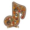 Puzzle in Legno Nota Musicale Strumento Nota Decorazione Jigsaw Musicale
