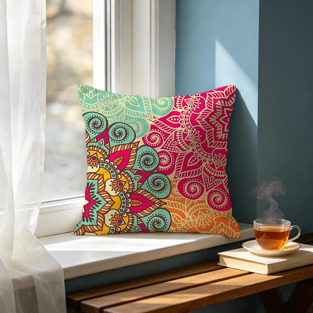 Art MMandala Ethnic Allover Print Cushion Cover Cushion Cover Set Pcs x x x Pillowcase Decorative Sofa Home Decor