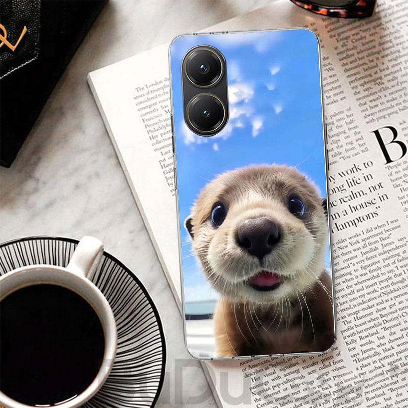 Animal Otter Cute Cartoon Cover For Xiaomi Poco X7 X6 X5 Pro X3 Nfc F7 Ultra Phone Case F6 F5 X4 F4 Gt F3 M6 M5S M4 M3 Print She