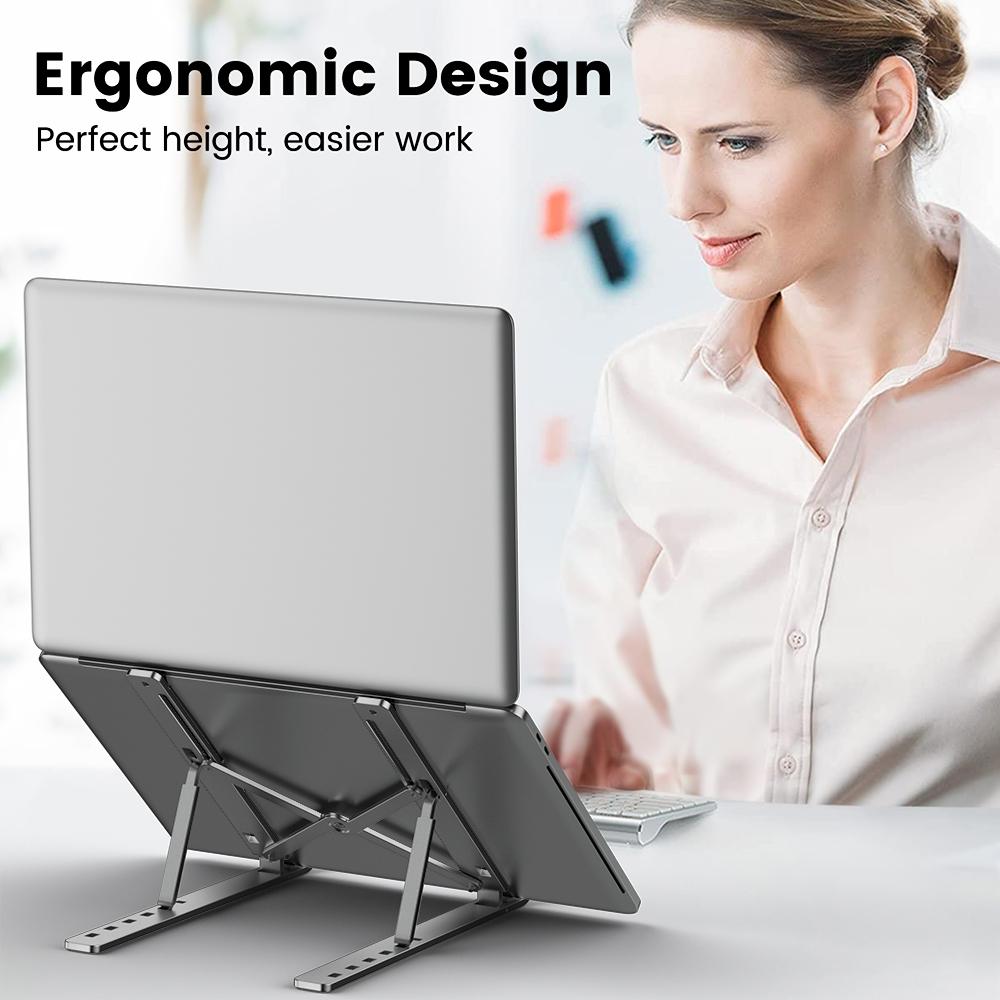 Aluminum Foldable Laptop Stand Adjustable Portable Notebook Holder Support Base For Macbook Air Pro Cooling Bracket Accessories